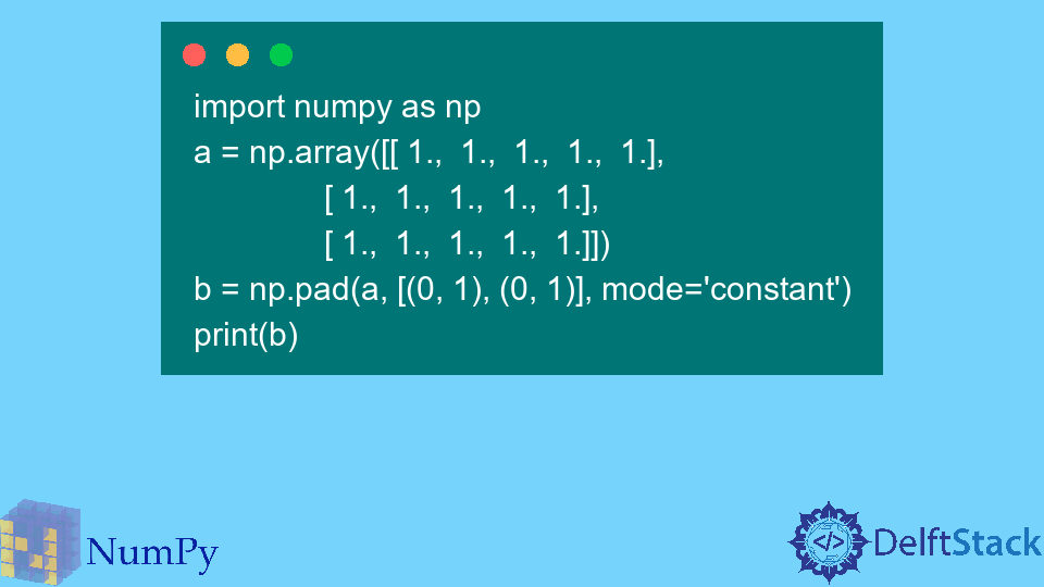 Fonction Python Numpy.pad