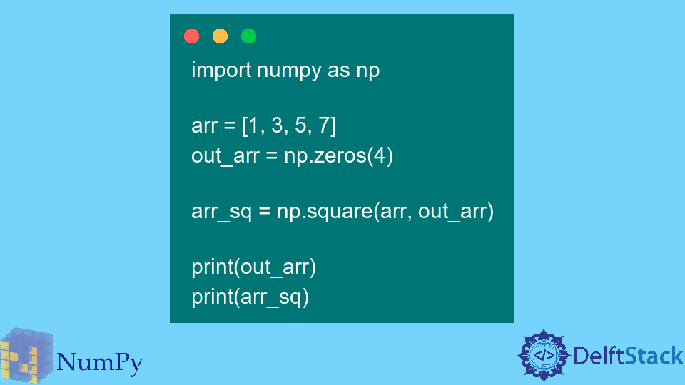 Python Numpy.square() - Quadrado