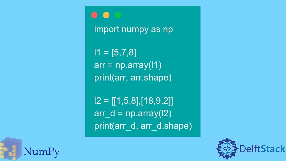 在 Python 中将列表转为 NumPy 数组