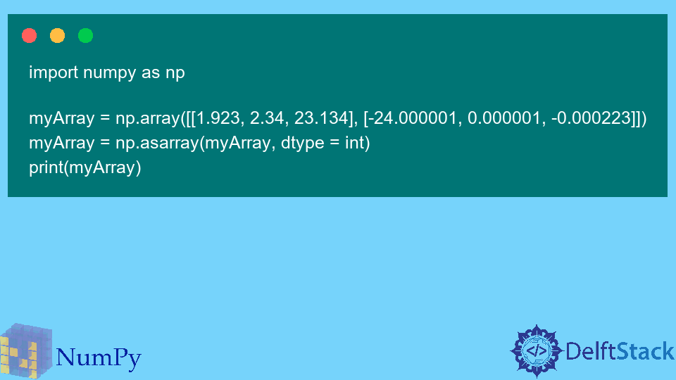 NumPy で Float 配列を Int 配列に変換する