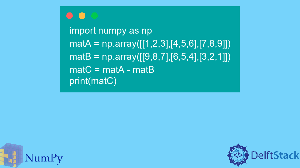 NumPy-Matrix-Subtraktion