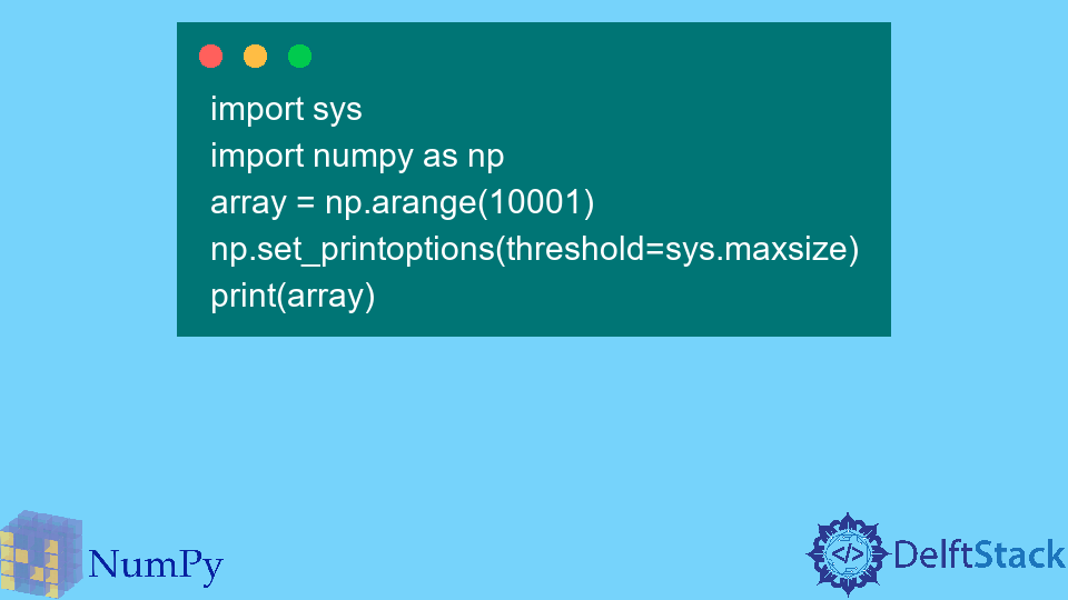 전체 NumPy 배열 인쇄