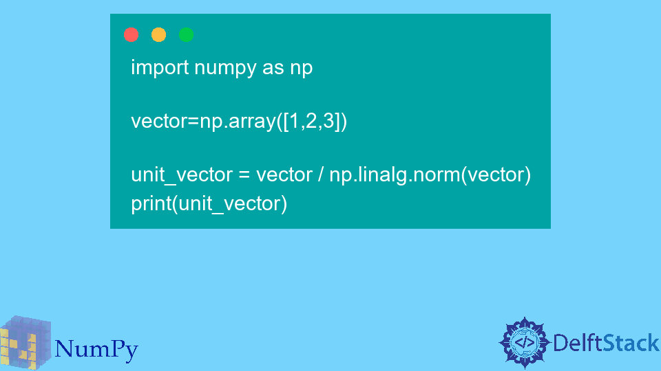 Vector de unidad NumPy