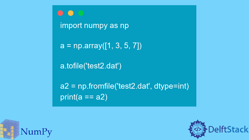 Python에서 NumPy 배열 저장 및로드