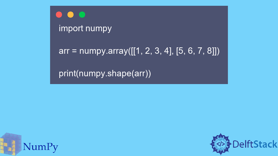 Form und Größe des Arrays in Python