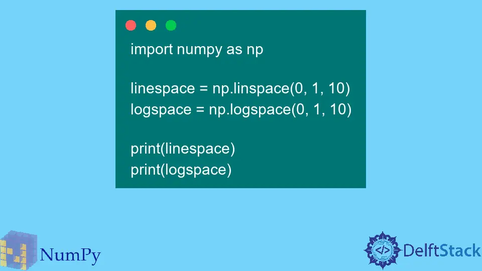 Función NumPy logspace()
