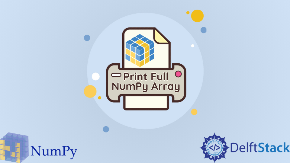 Stampa array numpy completo