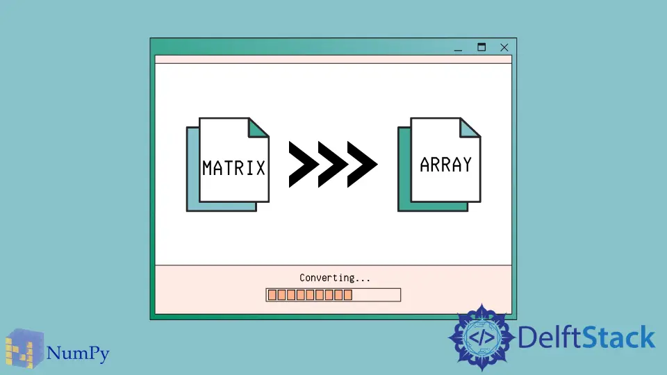 Konvertieren von Matrix in Array in NumPy