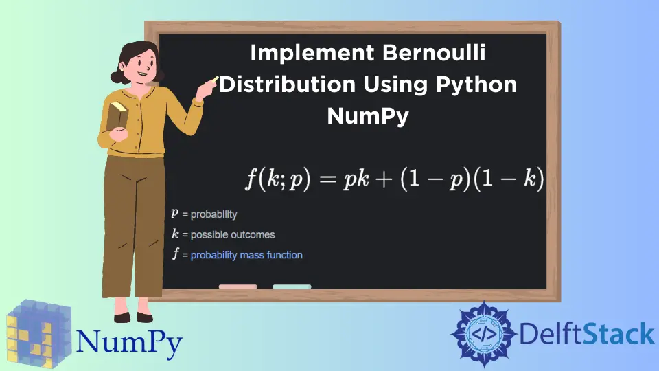 Implémenter la distribution de Bernoulli à l'aide de Python NumPy