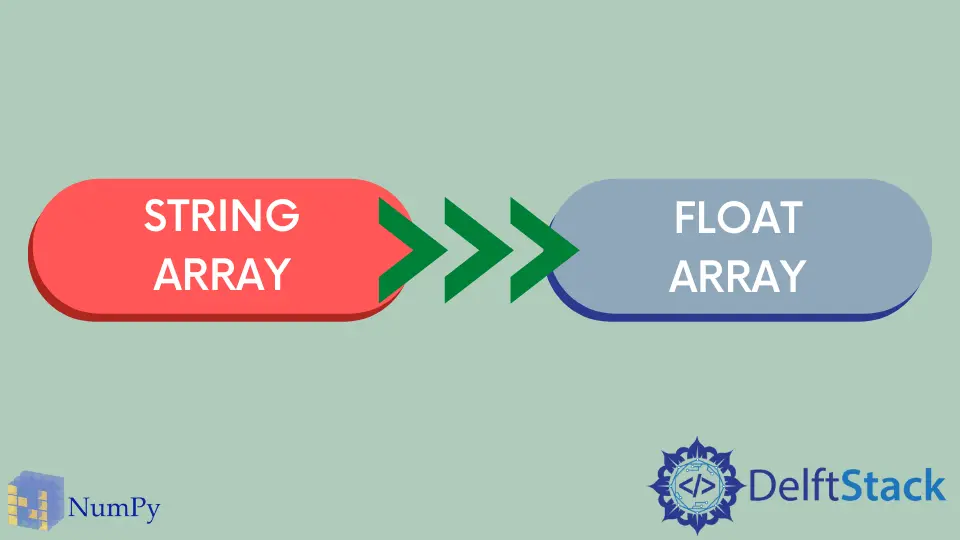 Convertir cadena a flotante en NumPy