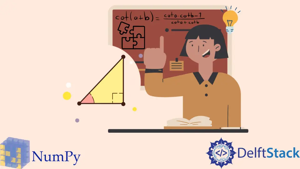 NumPy 차수 값의 코사인