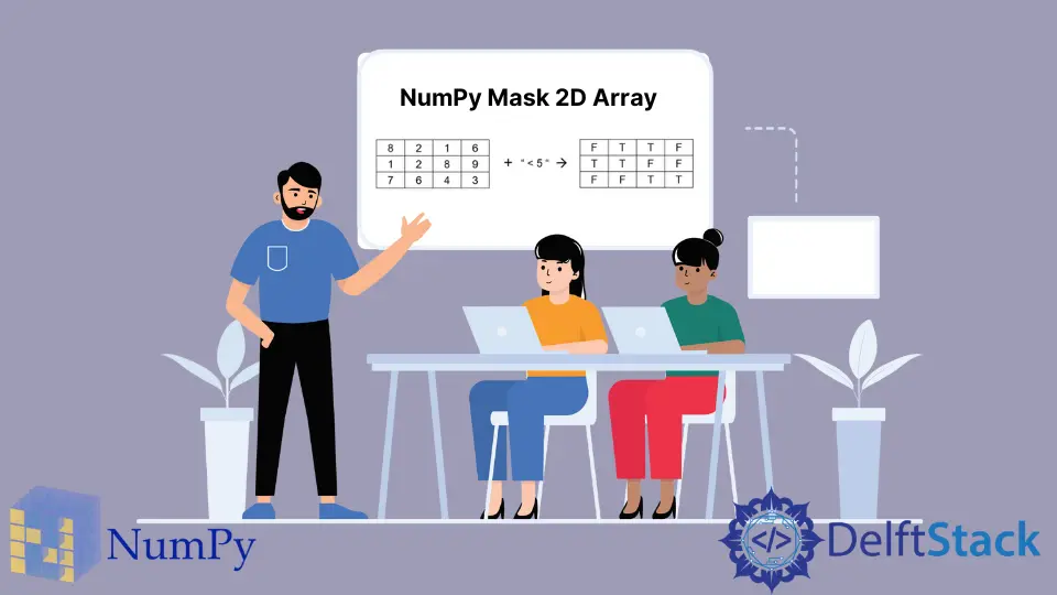 Matriz 2d de máscara NumPy
