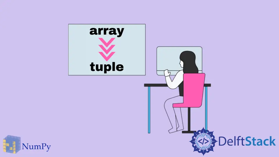 Convertir NumPy Array en Tuple