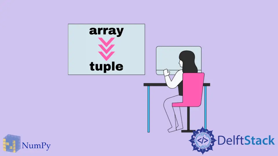 NumPy 配列をタプルに変換する