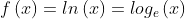 numpy natural logarithm