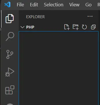 VS Code に追加された php フォルダー