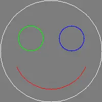 Use the GD library to Draw a smiling face Arc Image in PHP