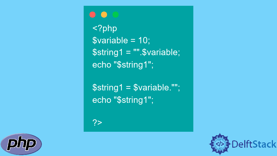 Cómo convertir un entero en una cadena en PHP