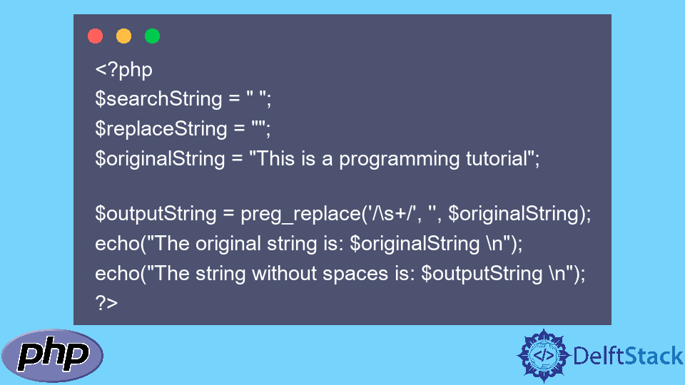 Remove All Spaces Out of a String in PHP