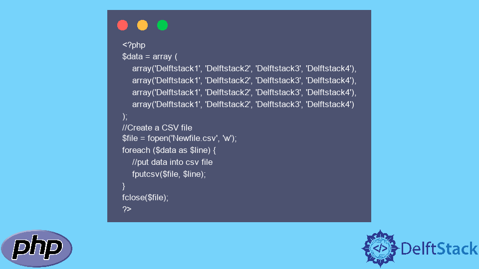 Convert an Array Into a CSV File in PHP