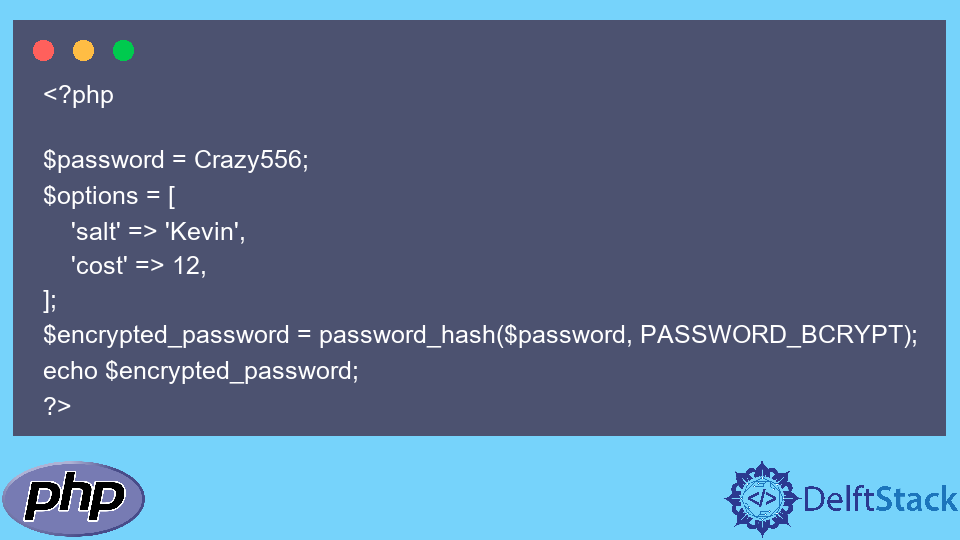Hash and Verify Password With Php_hash Method