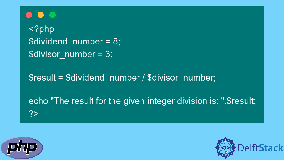 Divide Integer in PHP