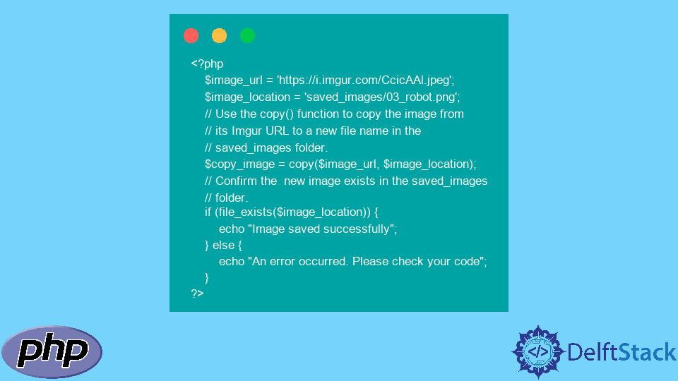 Save Image From URL in PHP