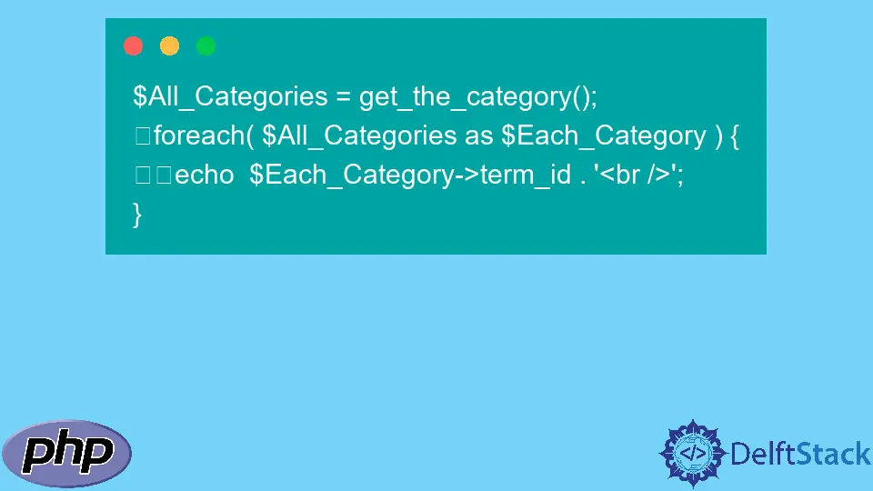 Categories Cat_ID in WordPress PHP