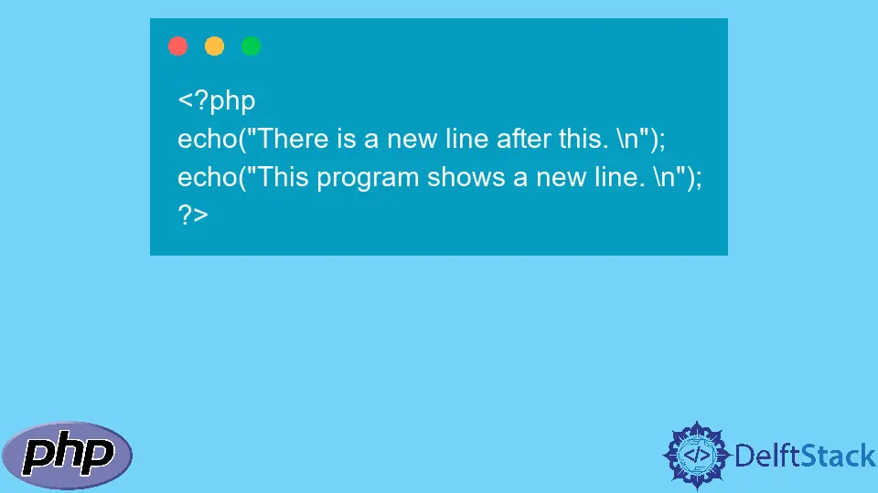 Crea una nuova riga in PHP