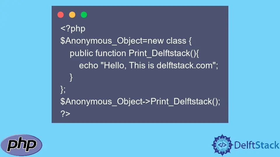 Anonyme PHP-Klasse