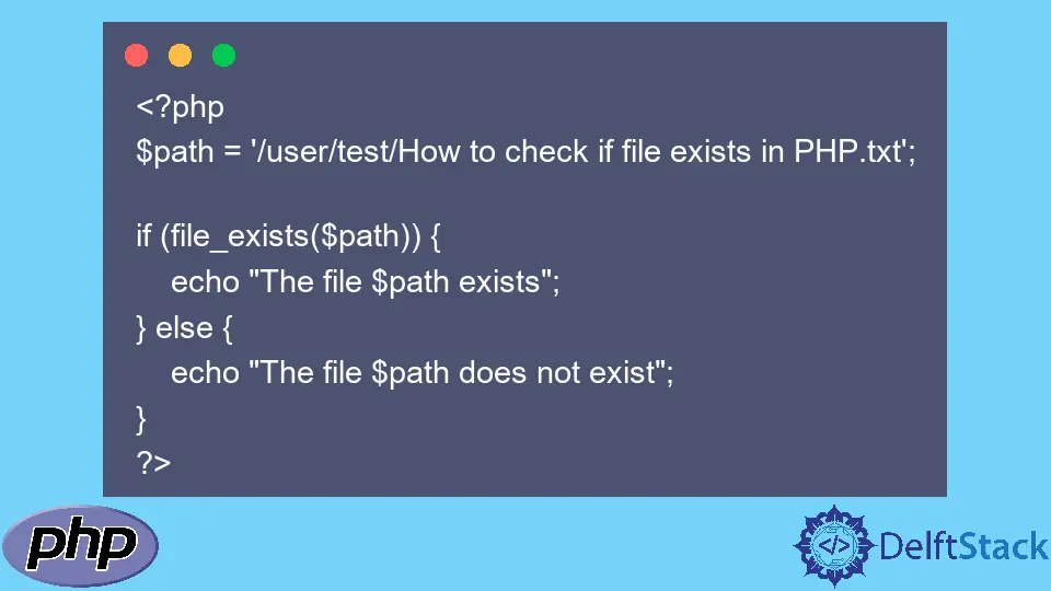 Vérifier si le fichier existe en PHP