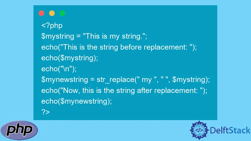 How to Replace String in PHP