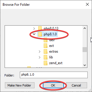 Browse For Folder dialog box in Windows 10
