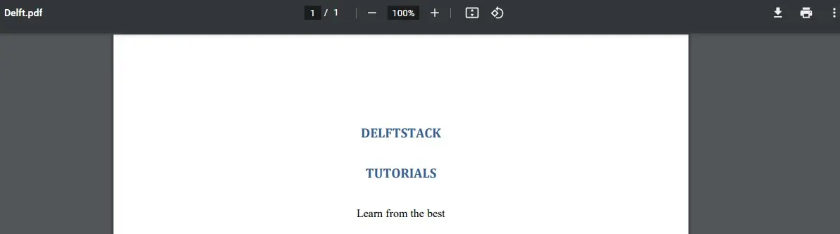 HTML 링크 출력을 사용하여 로컬에서 PDF 파일 다운로드