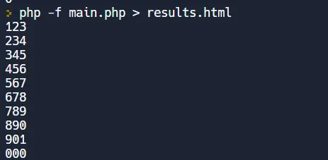 exportar resultado de terminal a archivo html