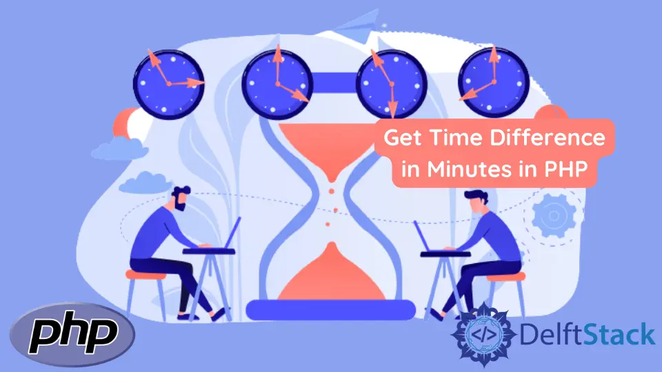 Ottieni la differenza di orario in minuti in PHP