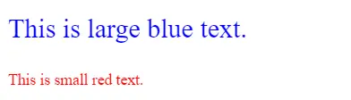 php change font size and color - output 3