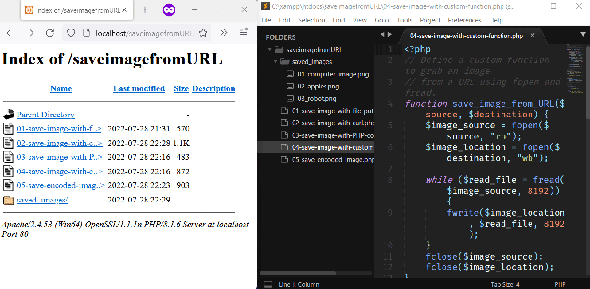 Save Image From URL Using PHP fread and fwrite