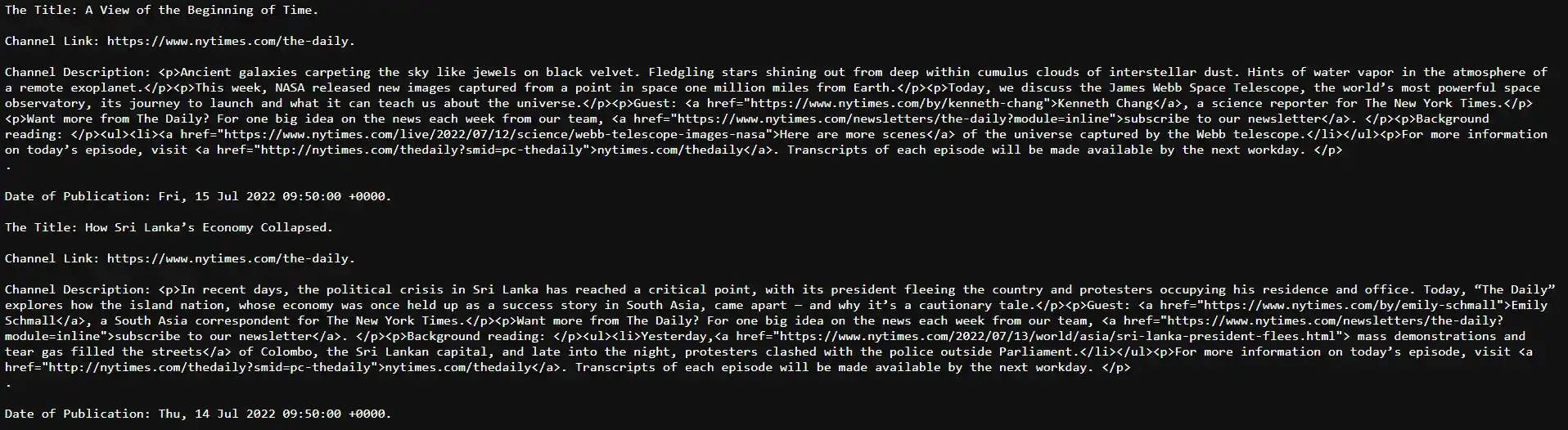 Use simplexml load file to Parse RSS Feeds in PHP