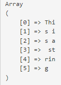 use str_split function in PHP to convert a string into an array 2