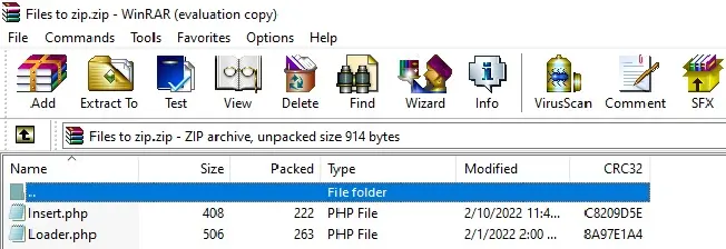 Inside the zip file