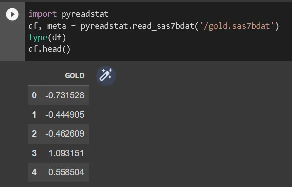 Lesen Sie SAS in Pandas