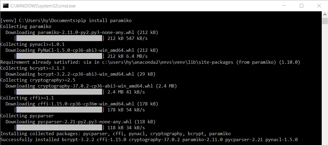 Installez Paramiko sur Windows ou Linux