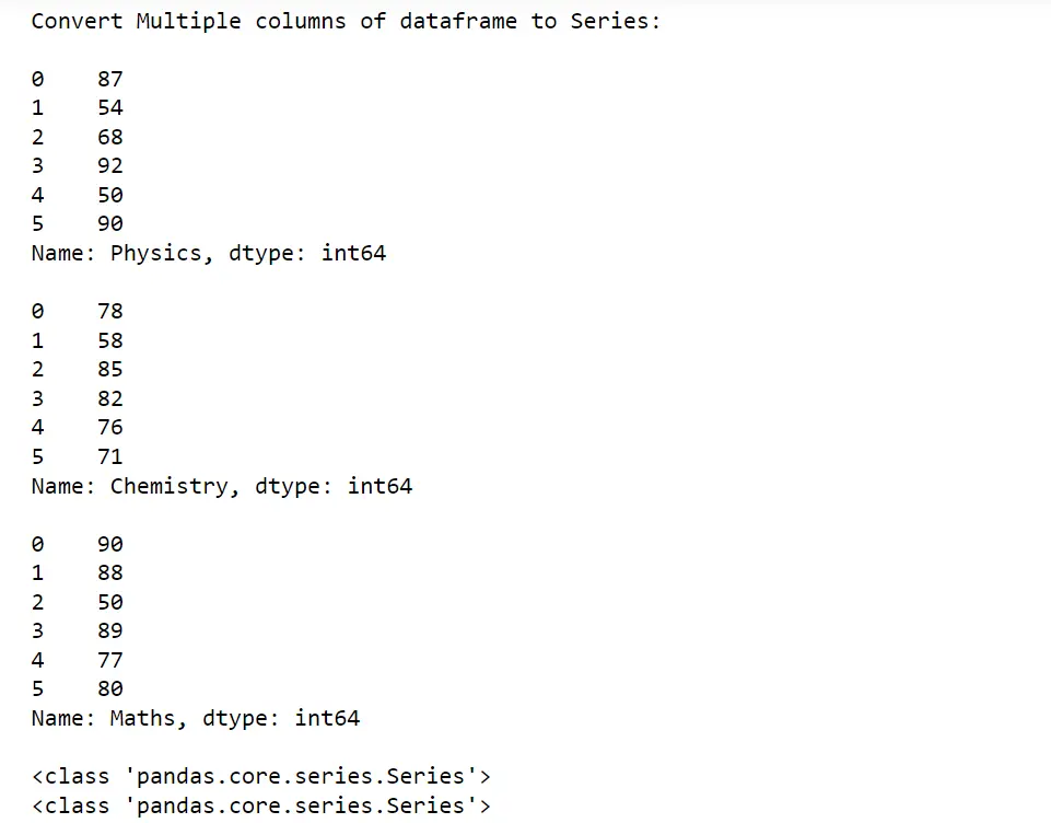 Convert Multiple Columns of Pandas DataFrame to Series