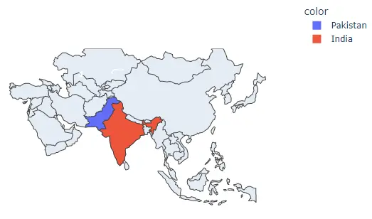 使用國名作為等值線地圖中的位置