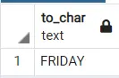 Use To_CHAR() Function to Get the Day From a String in PostgreSQL