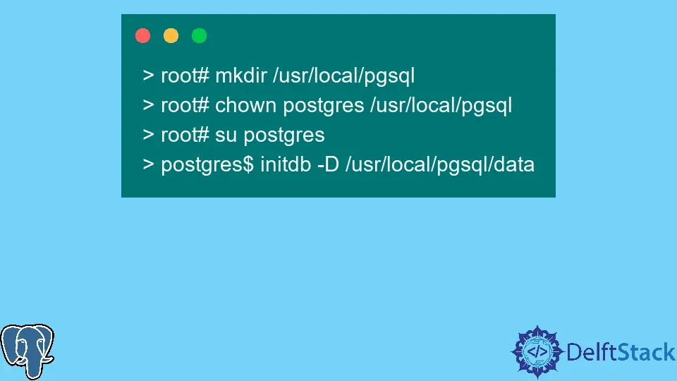 El comando initdb en PostgreSQL