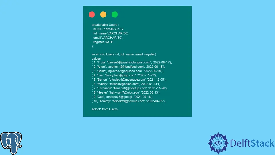 How to Use Where Clause in the Date Field Using PostgreSQL