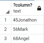 Use the Concatenation Operator to Concatenate Columns