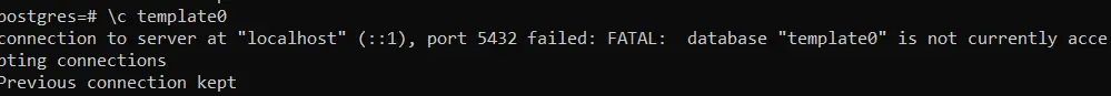 error al ver la tabla de la base de datos debido a las conexiones de configuración predeterminadas